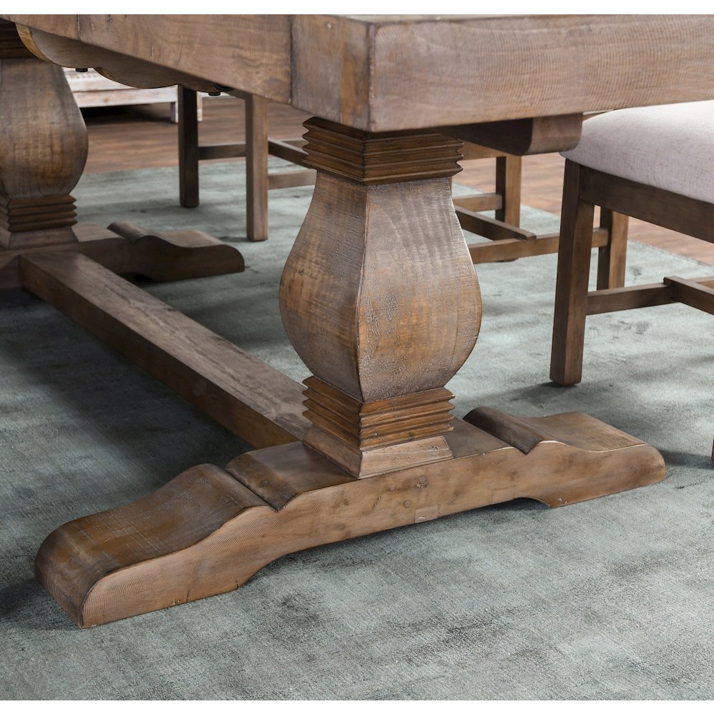 Quincy Reclaimed Pine Extension 84"-114" Dining Table. Picture 3
