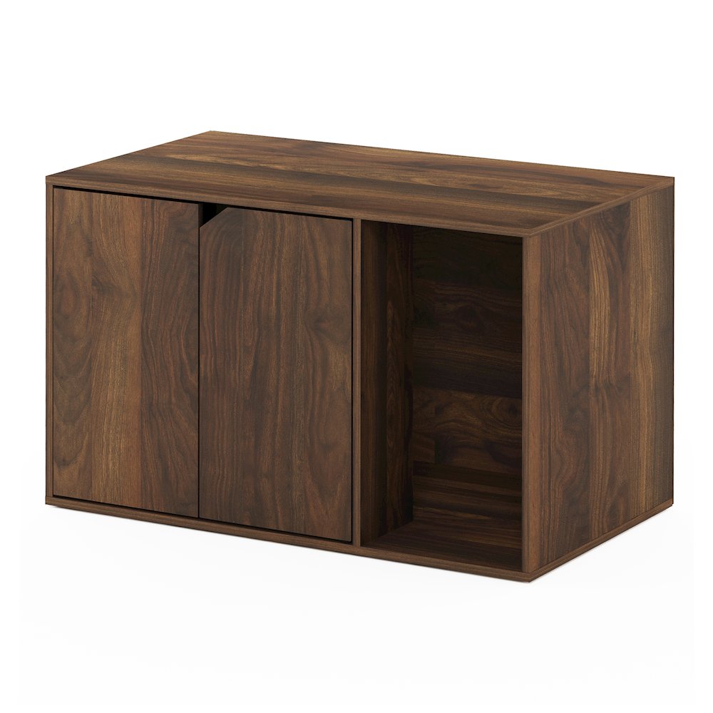 Furinno Peli Litter Box Enclosure, Columbia Walnut. Picture 1