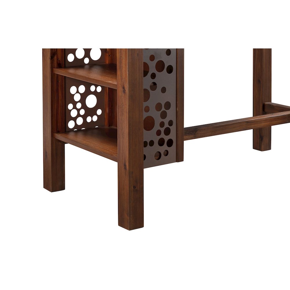 Brittany Rectangular Dining Table - Chestnut Wire-Brush Finish. Picture 3
