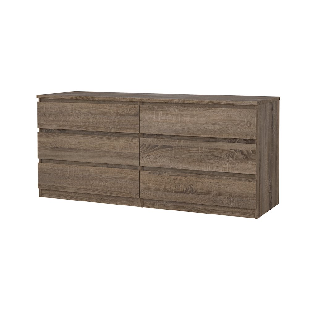 Scottsdale 6 Drawer Double Dresser, Truffle Oak. Picture 2