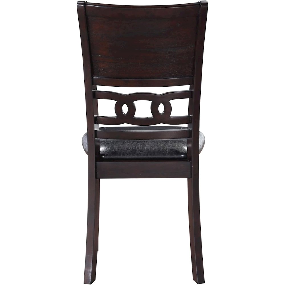 Gia Ebony Wood Dining Chair with PU Seat (Set of 6). Picture 5