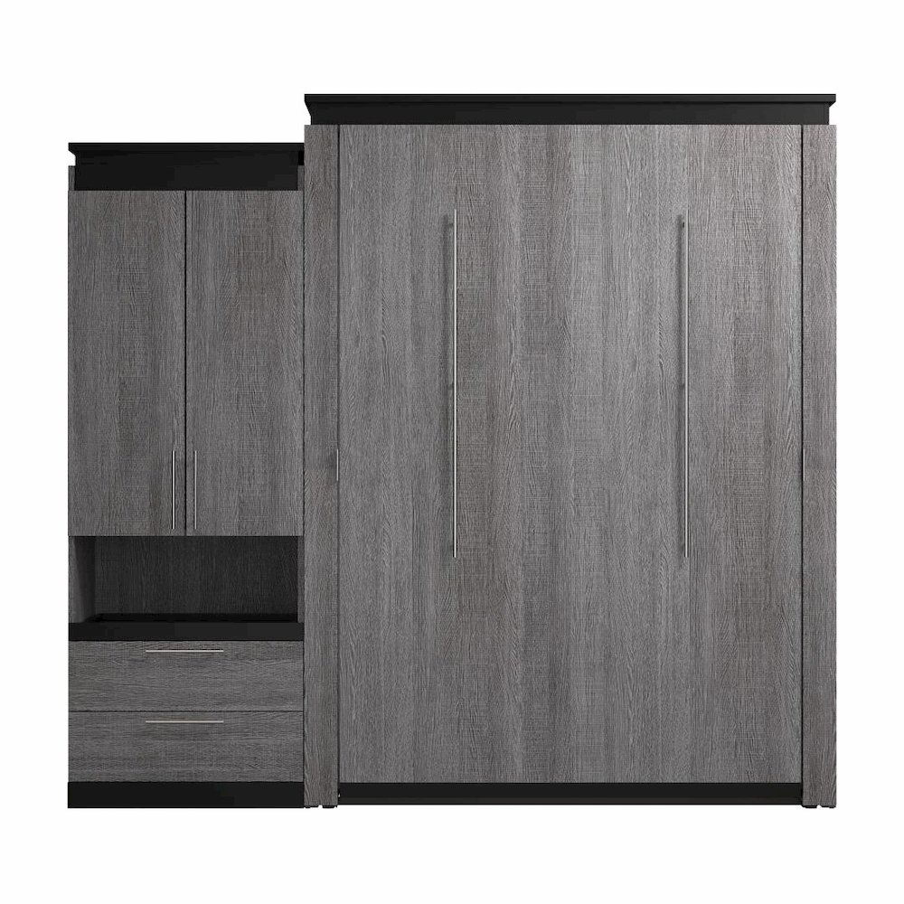 Orion Queen Murphy Bed with Storage Cabinet and Pull-Out Shelf (97W). Picture 2