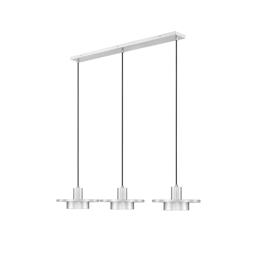 Z-Lite 3 Light Linear Chandelier, Brushed Nickel. Picture 1