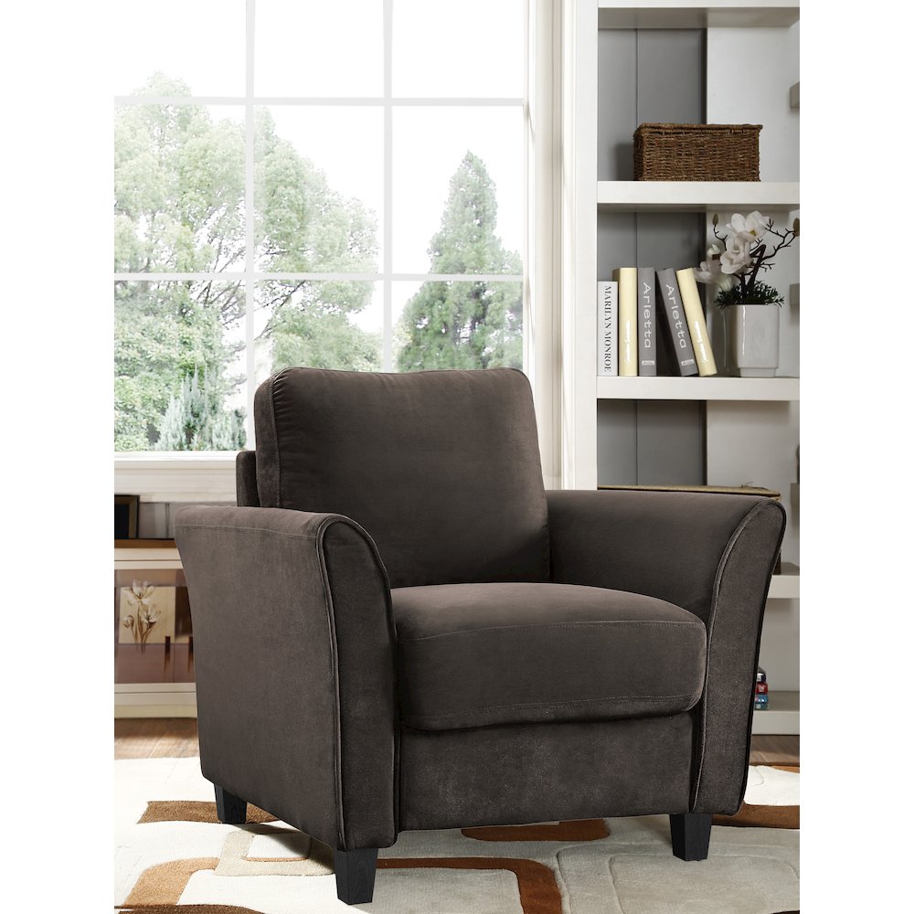 Westin Chair Curved Arm Coffee. Picture 7