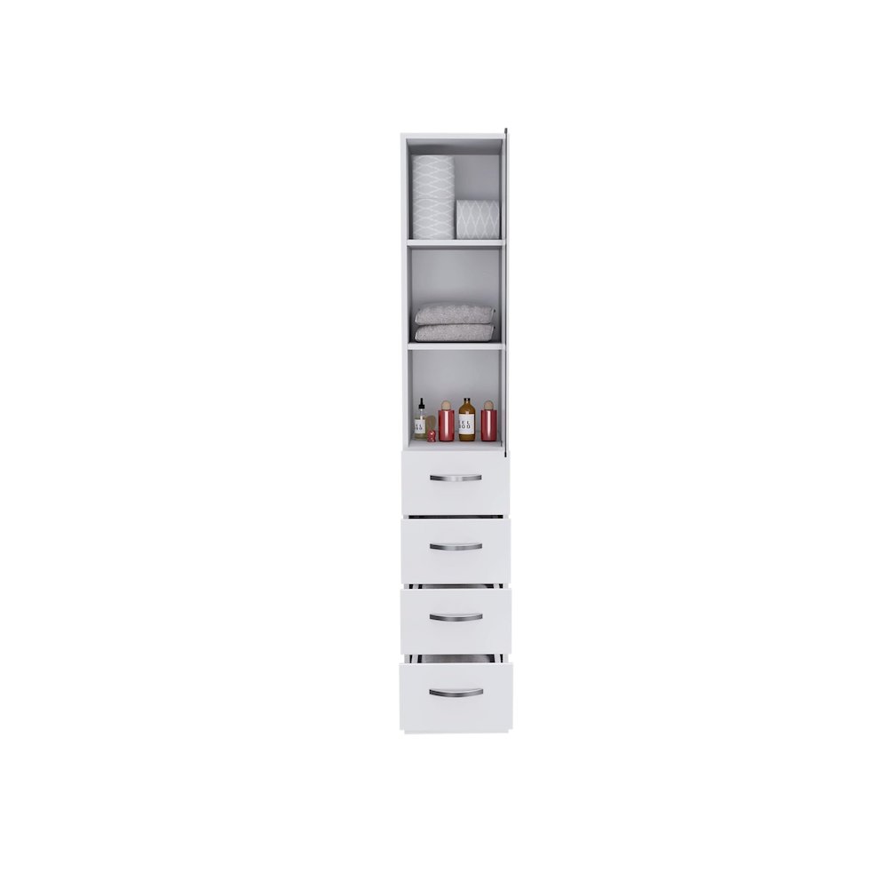 Vangard Linen Cabinet White MDF. Picture 3