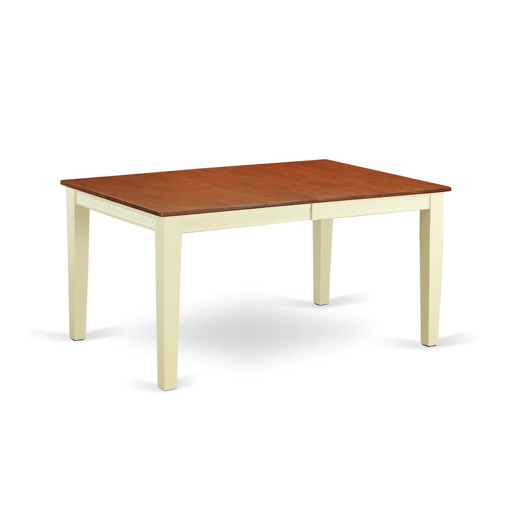 Quincy  Rectangular  Dining  Table  40"x78"  in  Buttermilk  &  Cherry  Finish. Picture 3