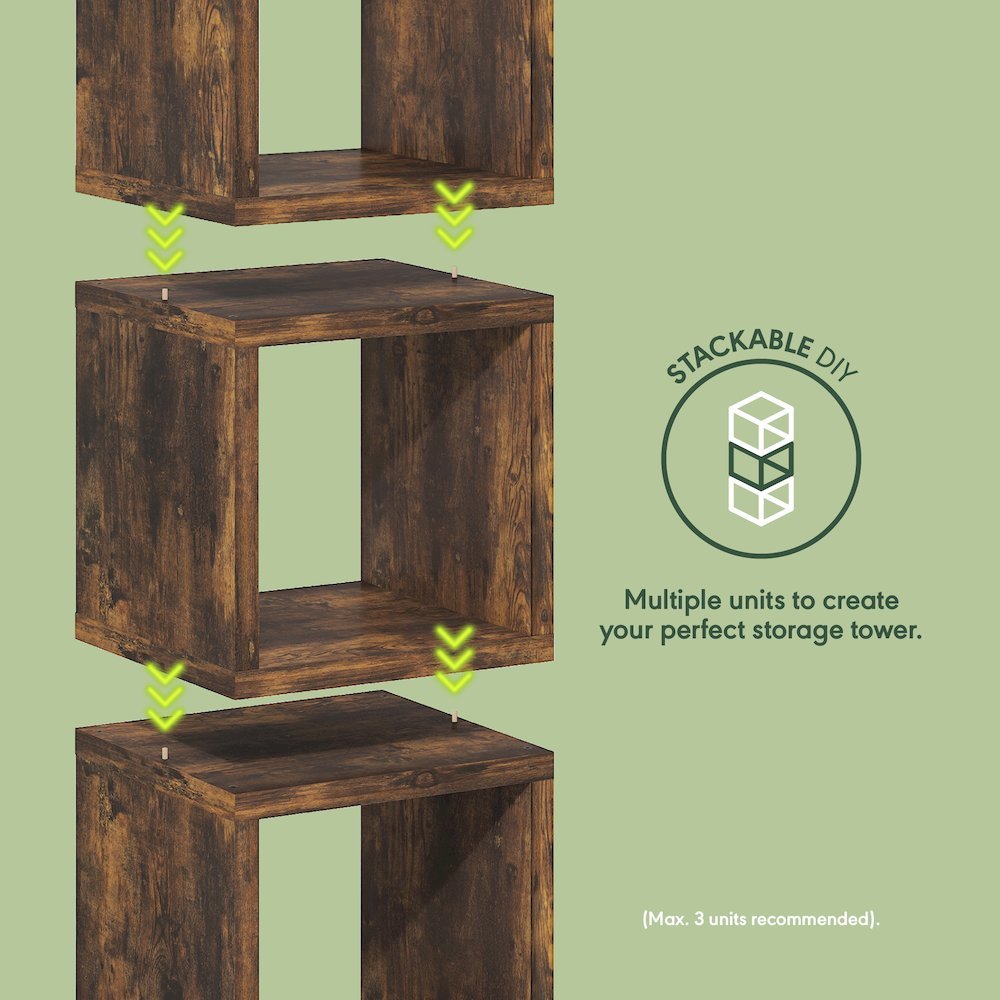 CUBICLE Book Shelf, Stackable Bookshelf, Cube Storage Organizer Bookcase. Picture 6