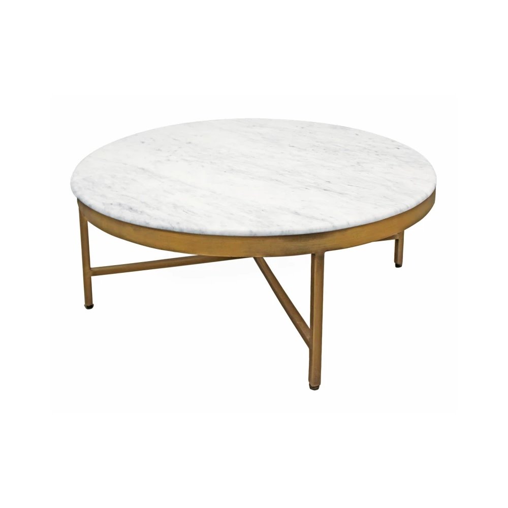 Orlando Marble Top Coffee Table in Ivory. Picture 3
