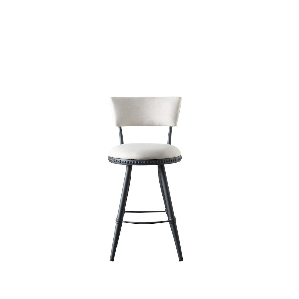 Benton Adjustable Barstool - White/Gray. Picture 5