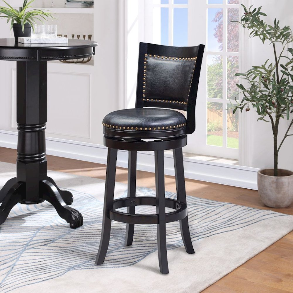 Bristol Swivel Bar Stool - Black. Picture 7