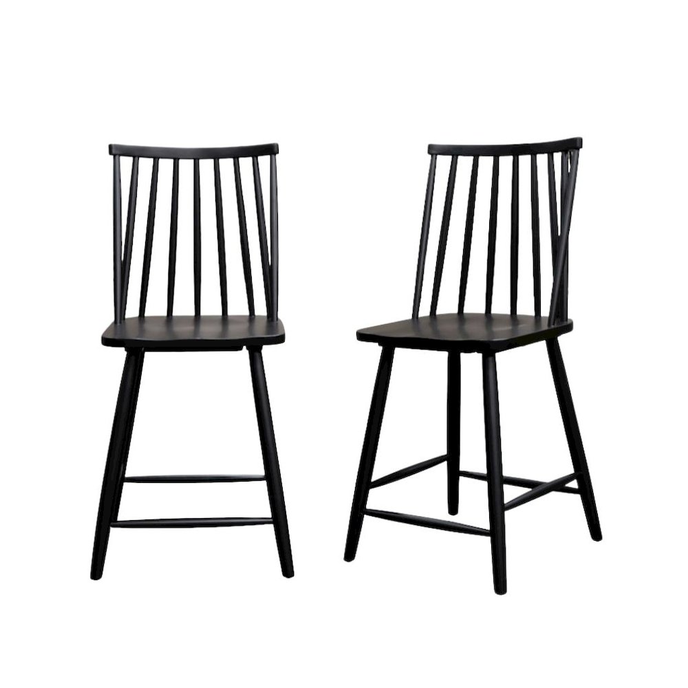 Farmhouse Brown Counter Stools Set of 2 with Back Support. Picture 1