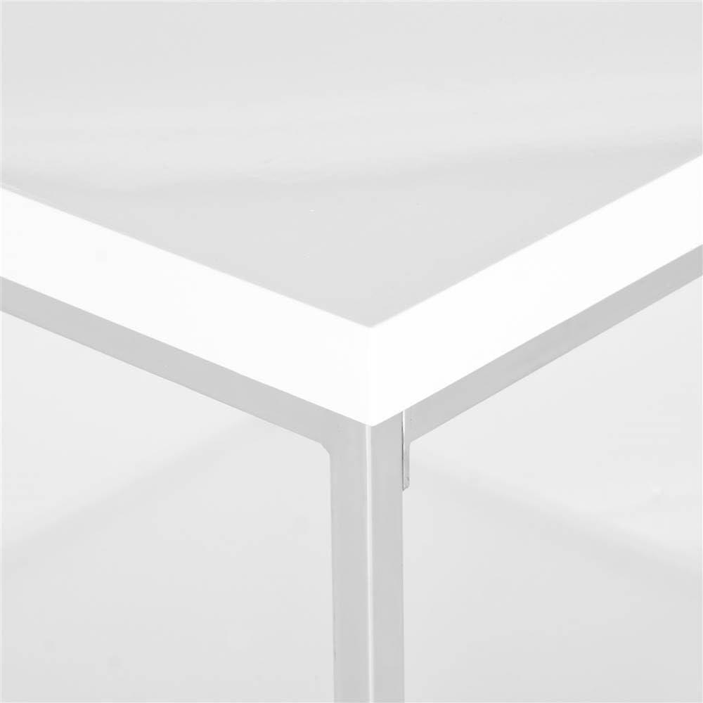 Safavieh Home Malone Glam White and Chrome Coffee Table. Picture 2