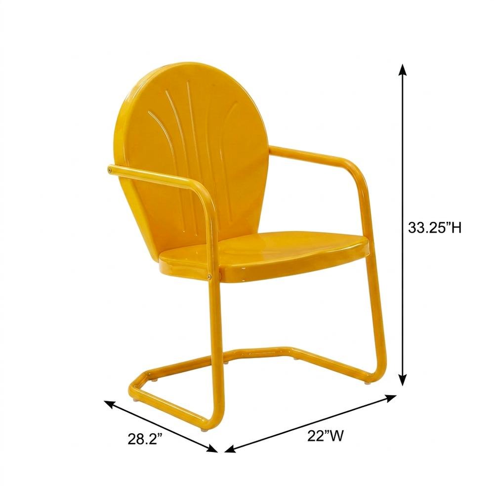 Tangerine Outdoor Chat Set with 2 Chairs and Side Table for Patio Lounge. Picture 8