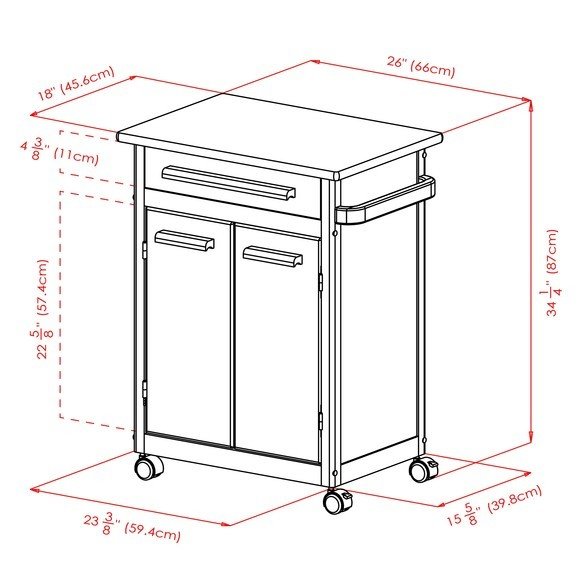 Hackett Kitchen Cart. Picture 9