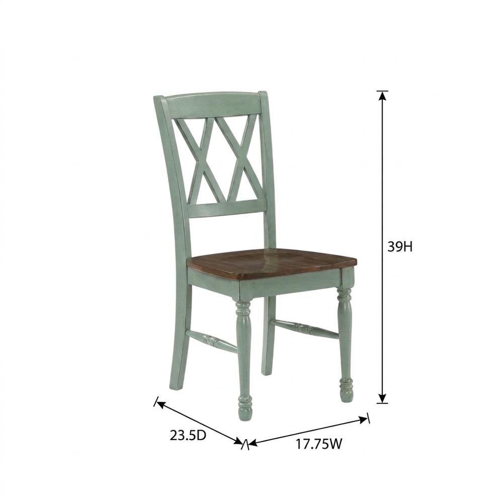 2-Piece Dining Chair Set with Upholstered Seats and Modern Design. Picture 9