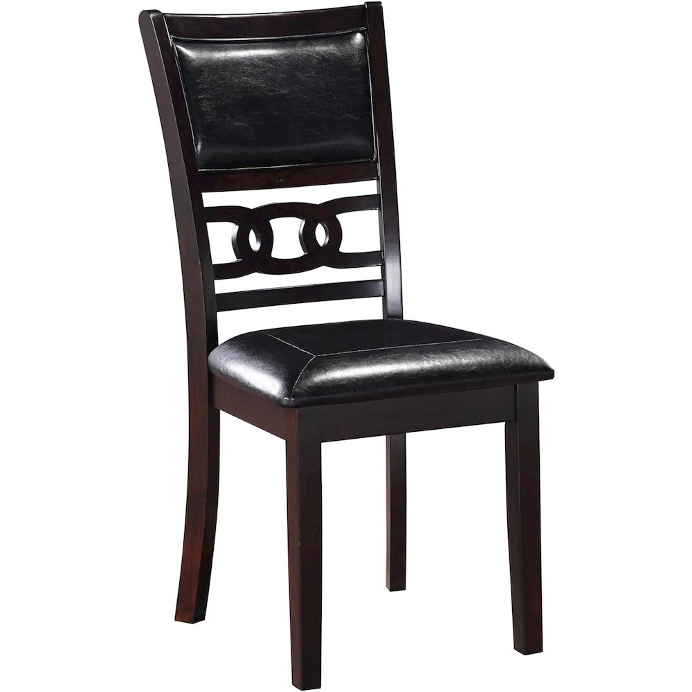Gia Ebony Wood Dining Chair with PU Seat (Set of 6). Picture 2