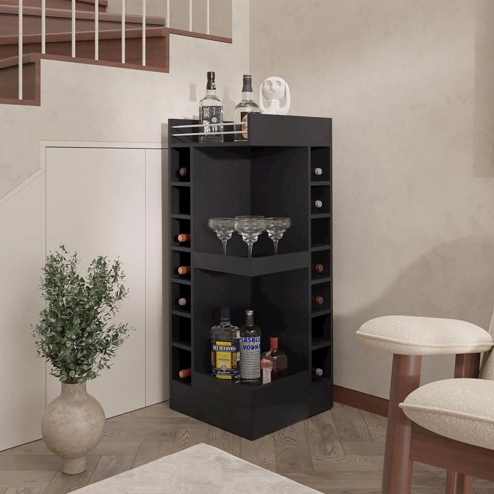 Glen Lyon Bar Cabinet, Living Room, Black. Picture 4