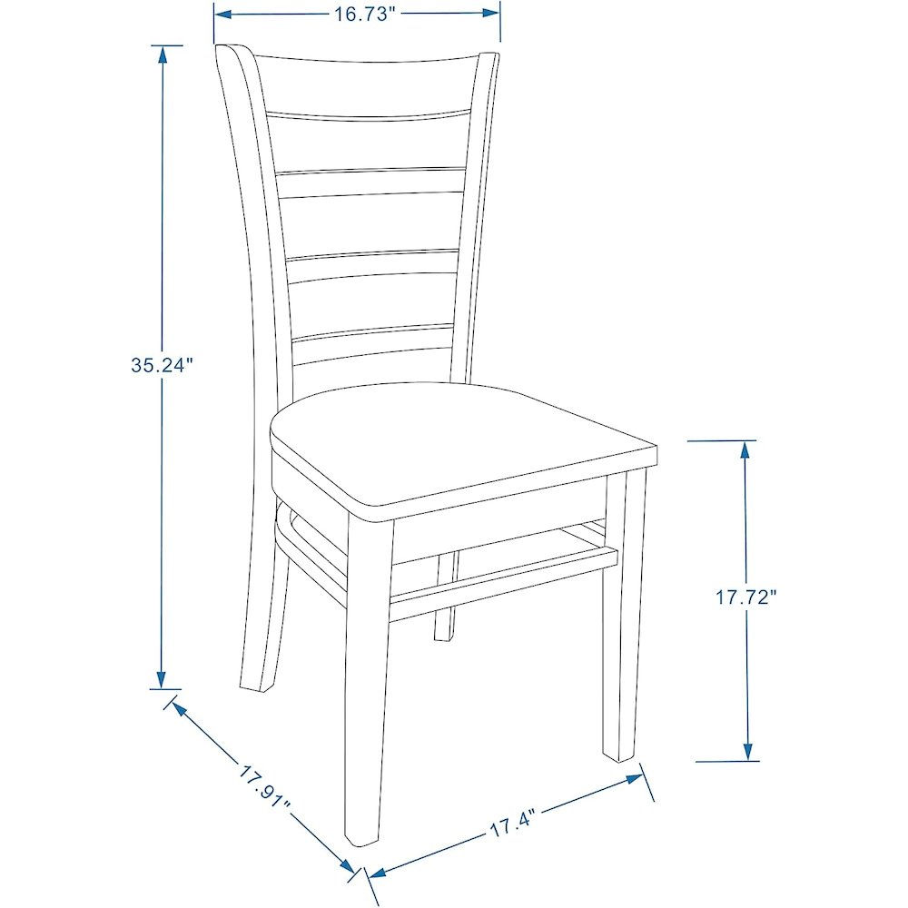 Slat Back Dining Chairs (2) C-Coco  Dark Walnut. Picture 3