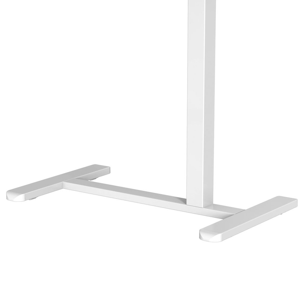Techni Mobili Sit-to-Stand Rolling Adjustable Laptop Cart, White. Picture 9