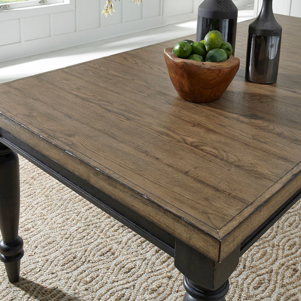 Harvest Home Rectangular Leg Table in Chalkboard. Picture 7