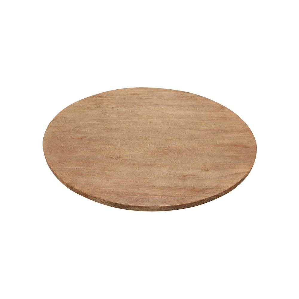 Logan 60" Round Dining Table In Natural Finish. Picture 4