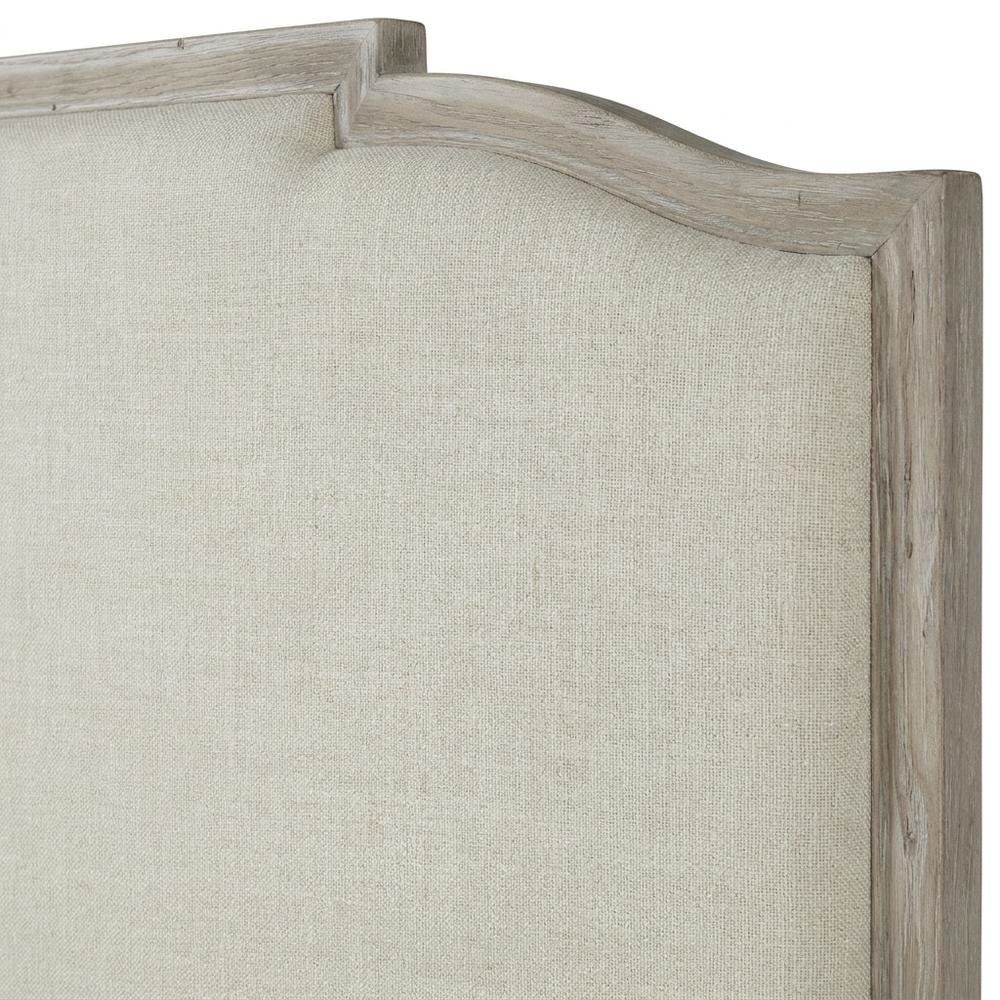 King-sized Panel Bed in Rolling Fog Gray with Distressed Finish. Picture 6