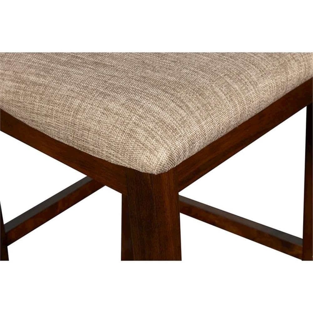Gia 5-Piece Transitional Wood Dining Set in Cherry. Picture 5