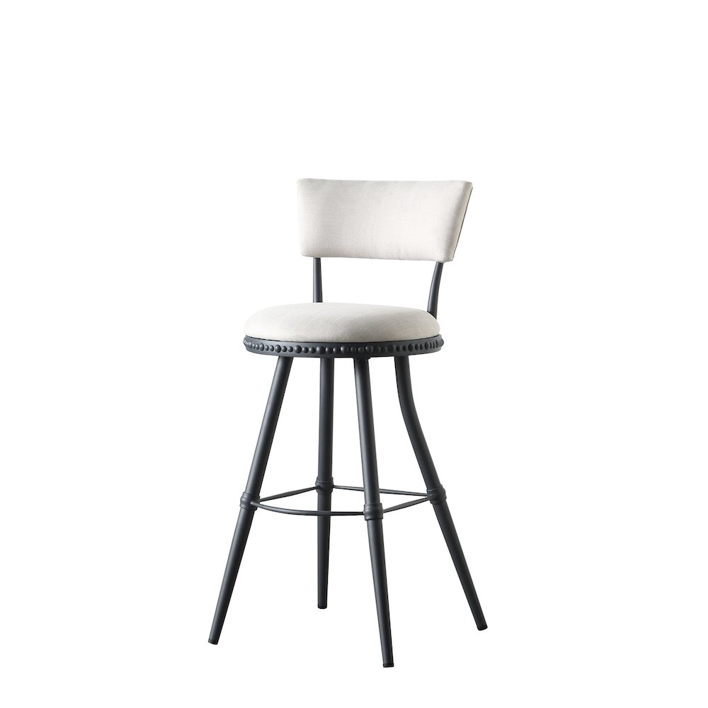 Benton Adjustable Barstool - White/Gray. Picture 1