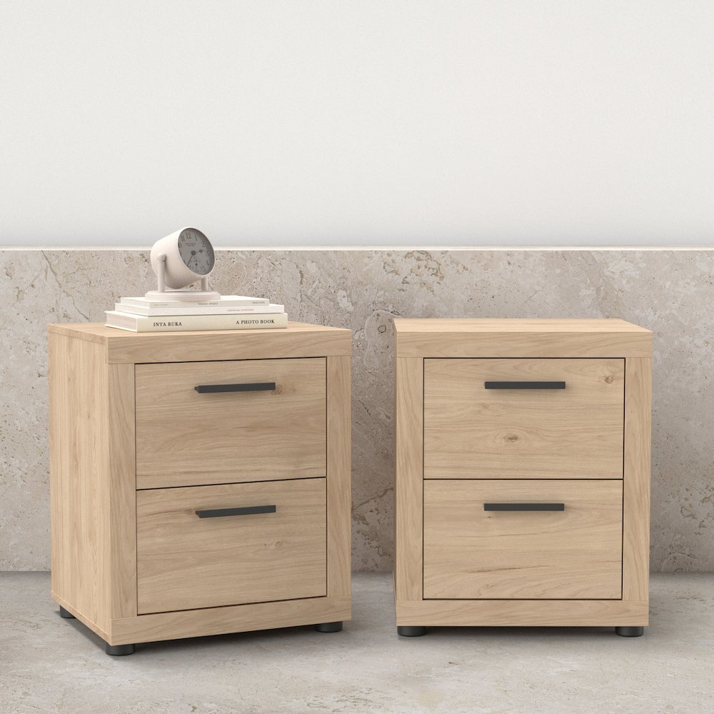 2 Drawer Nightstand - Set of 2. Picture 2