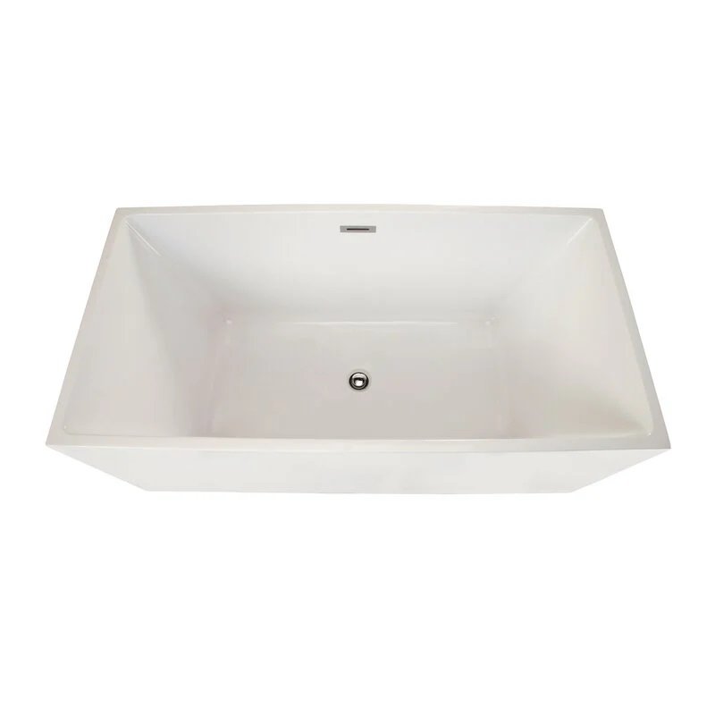 Persephone 59" x 30" Freestanding Soaking Acrylic Bathtub. Picture 2