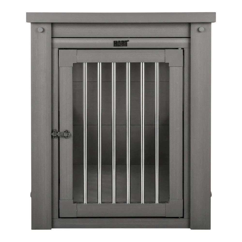 Grey ECOFLEX Dog Crate End Table with Sturdy Design and Comfortable Space. Picture 7
