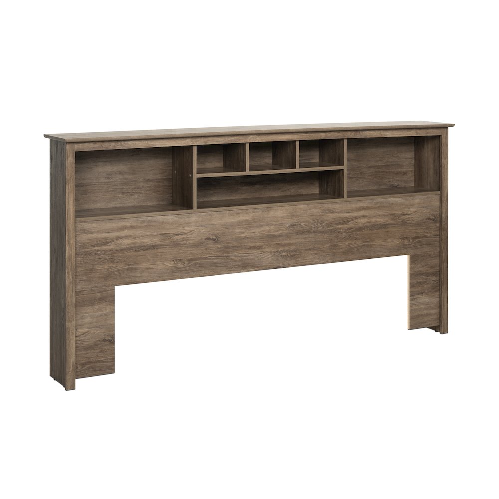 King Bookcase Headboard, Drifted Gray. Picture 2