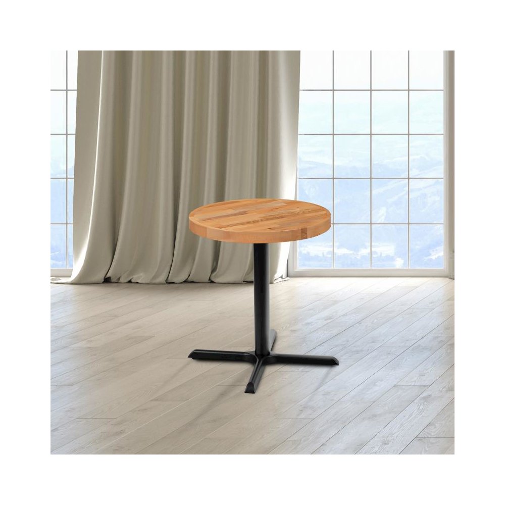 24" Round Butcher Block Style Table Top. Picture 2