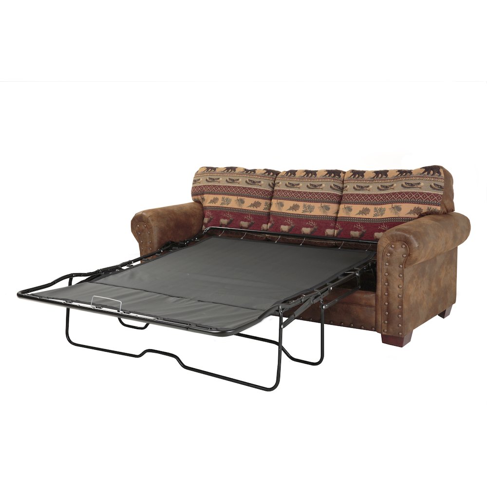 Sleeper Sofa, Brown. Picture 2