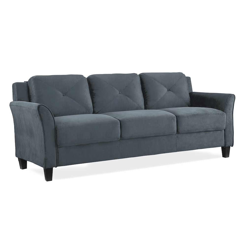 Hartford Sofa Rolled Arms Dark Grey. Picture 1