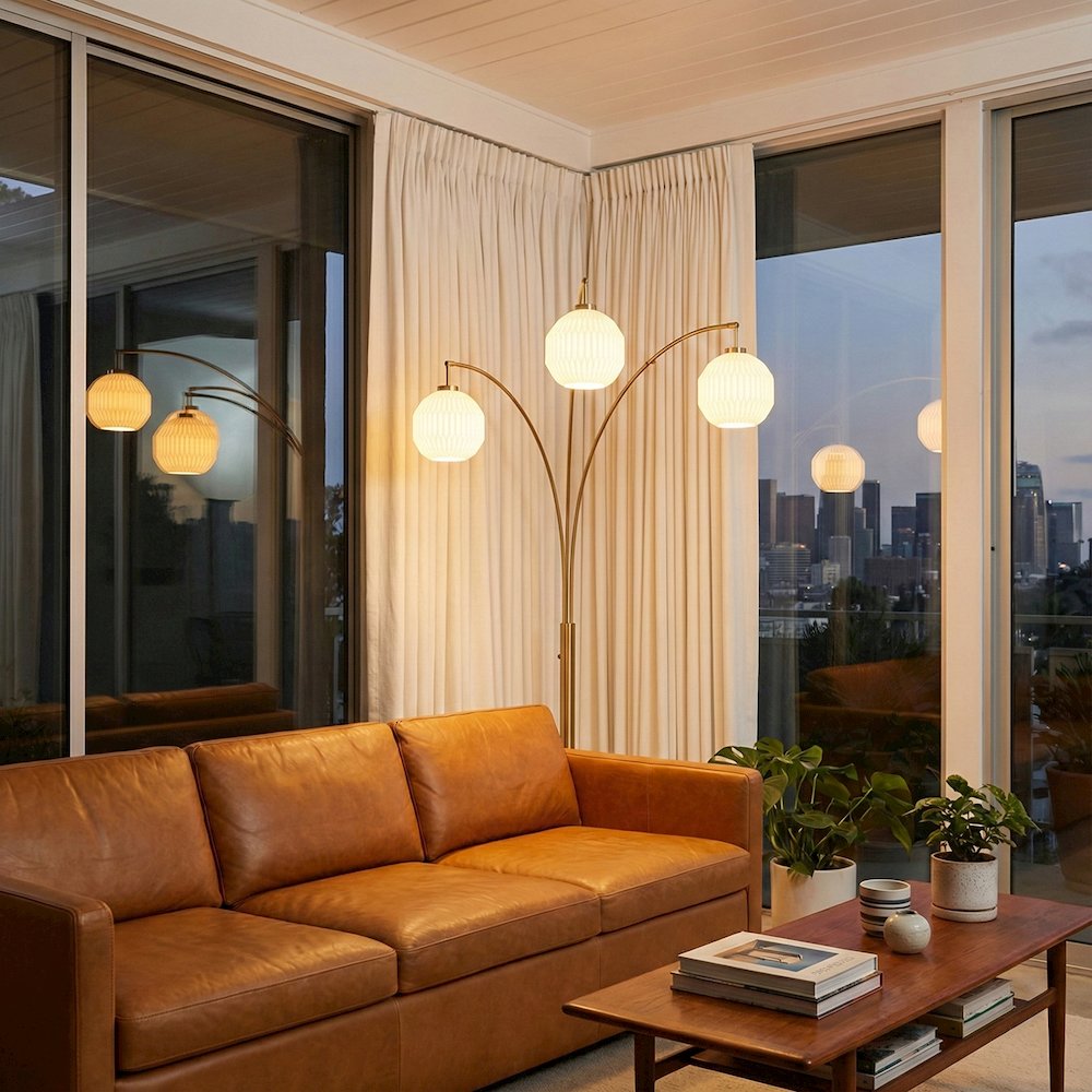 Moraga 3 Light Arc Floor Lamp. Picture 10