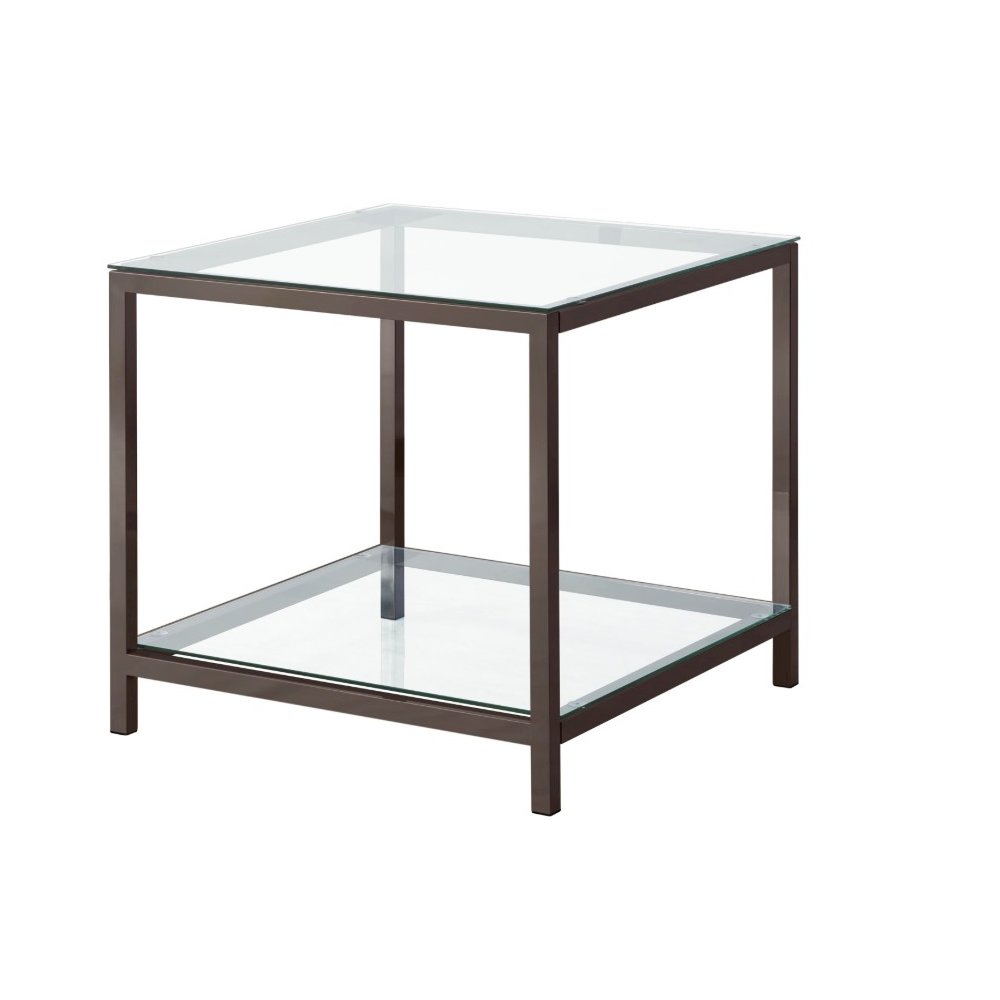 Trini 3-piece Coffee and End Table Set Black Nickel. Picture 3