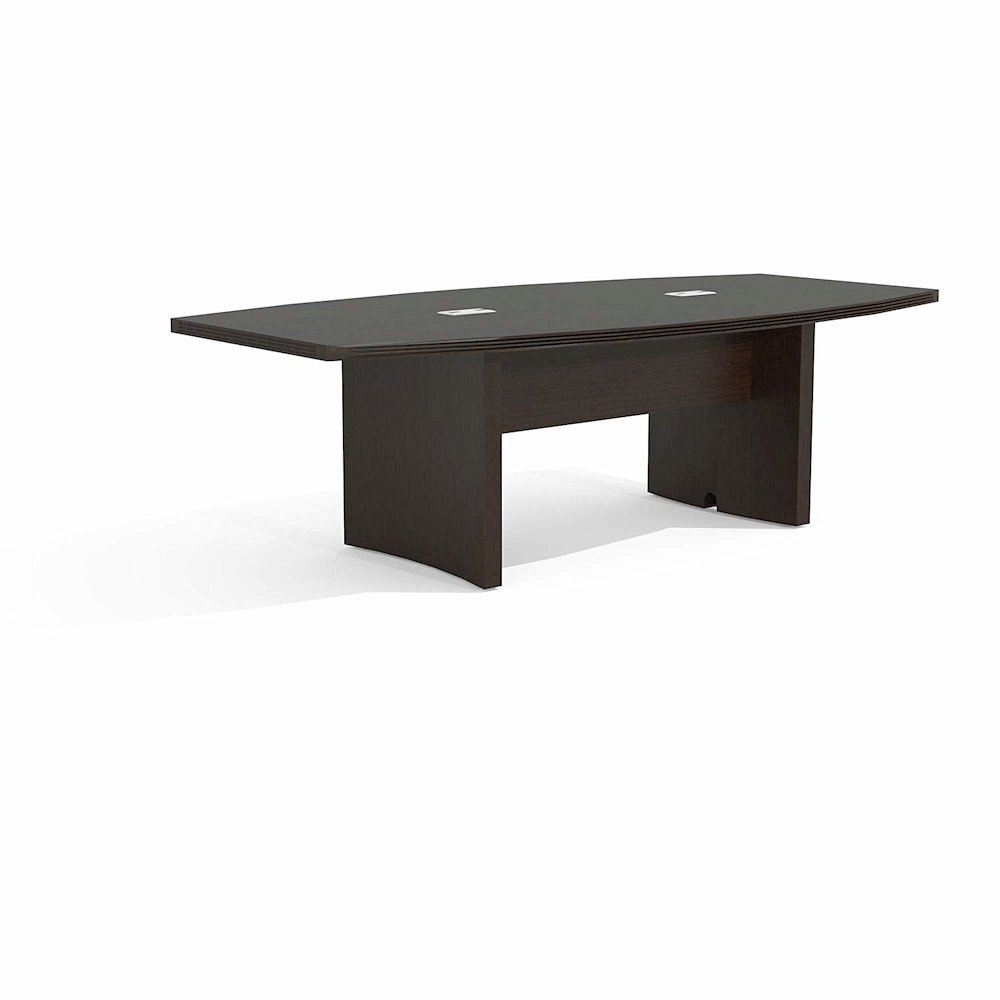 8' Conference Table, Boat Surface, Mocha. Picture 2