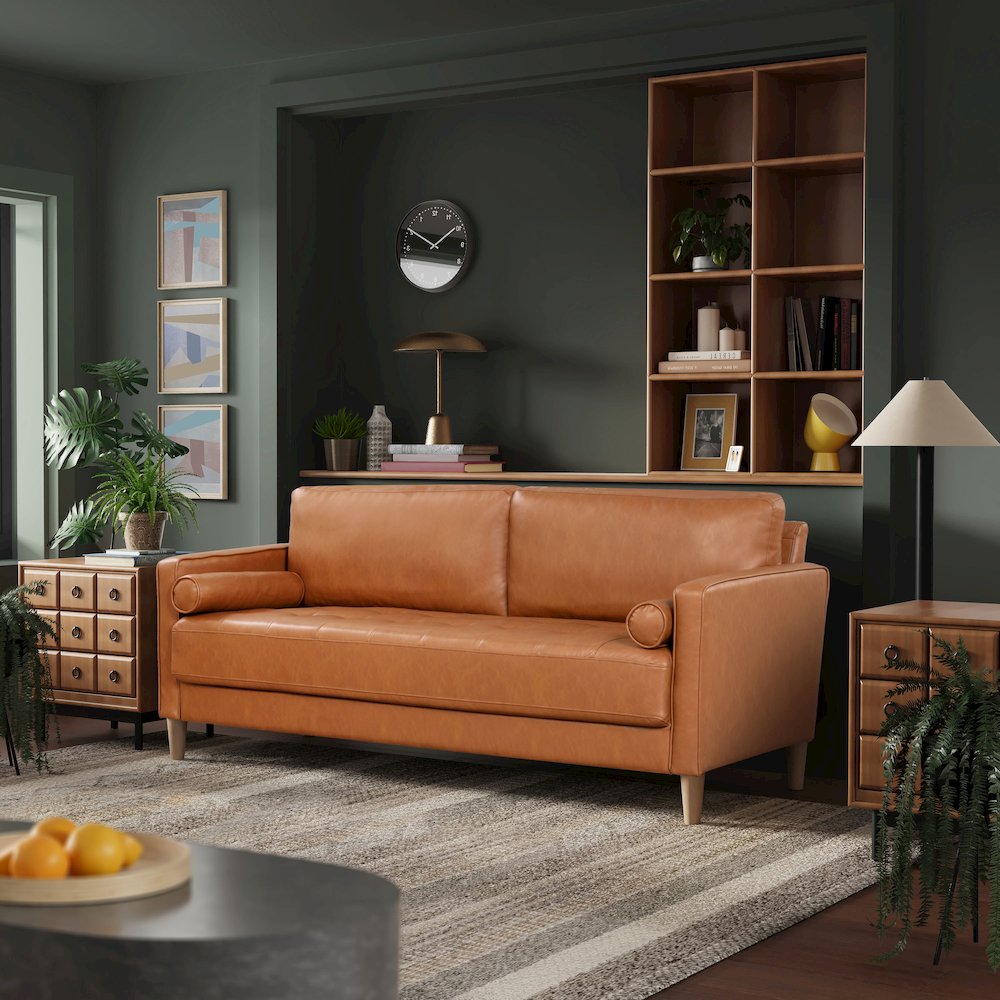 Langford Sofa Caramel PU. Picture 10