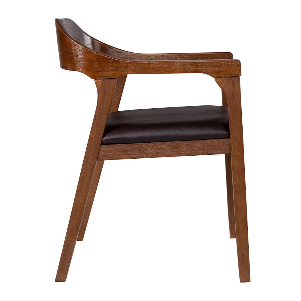 Rasmus 5pc Dining Set - Chestnut Wire-Brush Finish. Picture 4