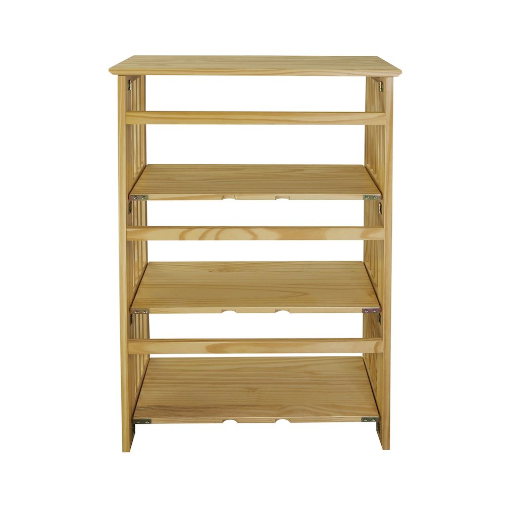 Soho Manhattan 4-Shelf Folding Bookcase 26" Wide - Natural. Picture 3