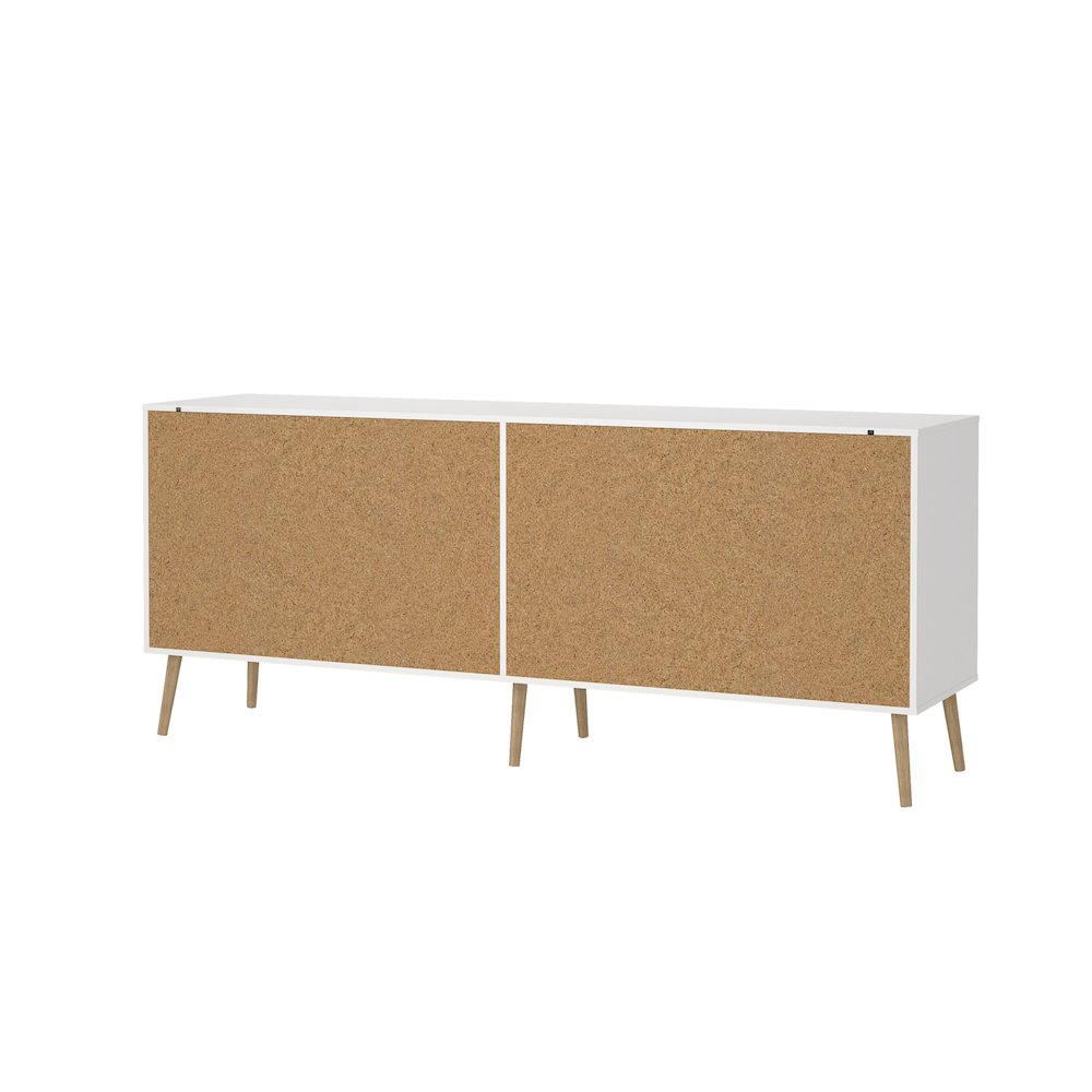 Diana 8 Drawer Double Dresser, White/Oak Structure. Picture 5