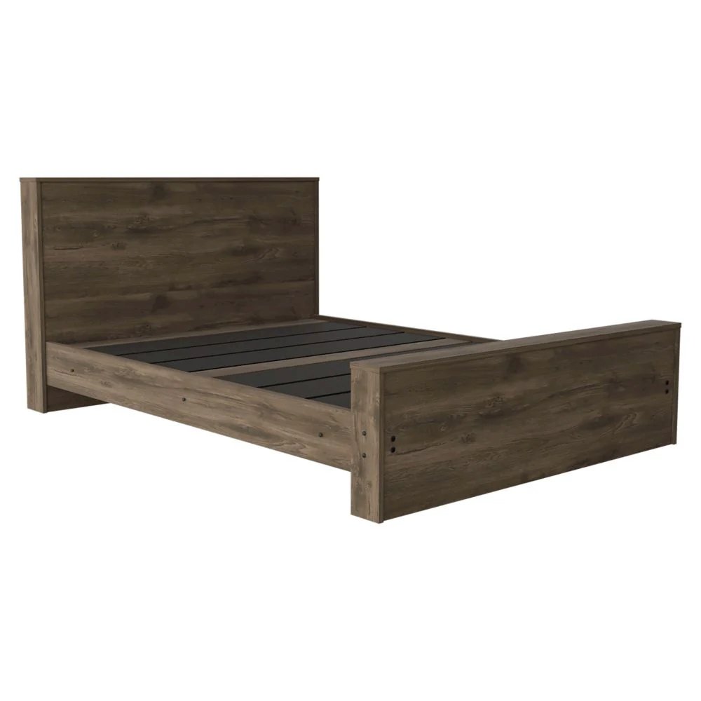 Galanto Full Bed Dark Brown MDF. Picture 1