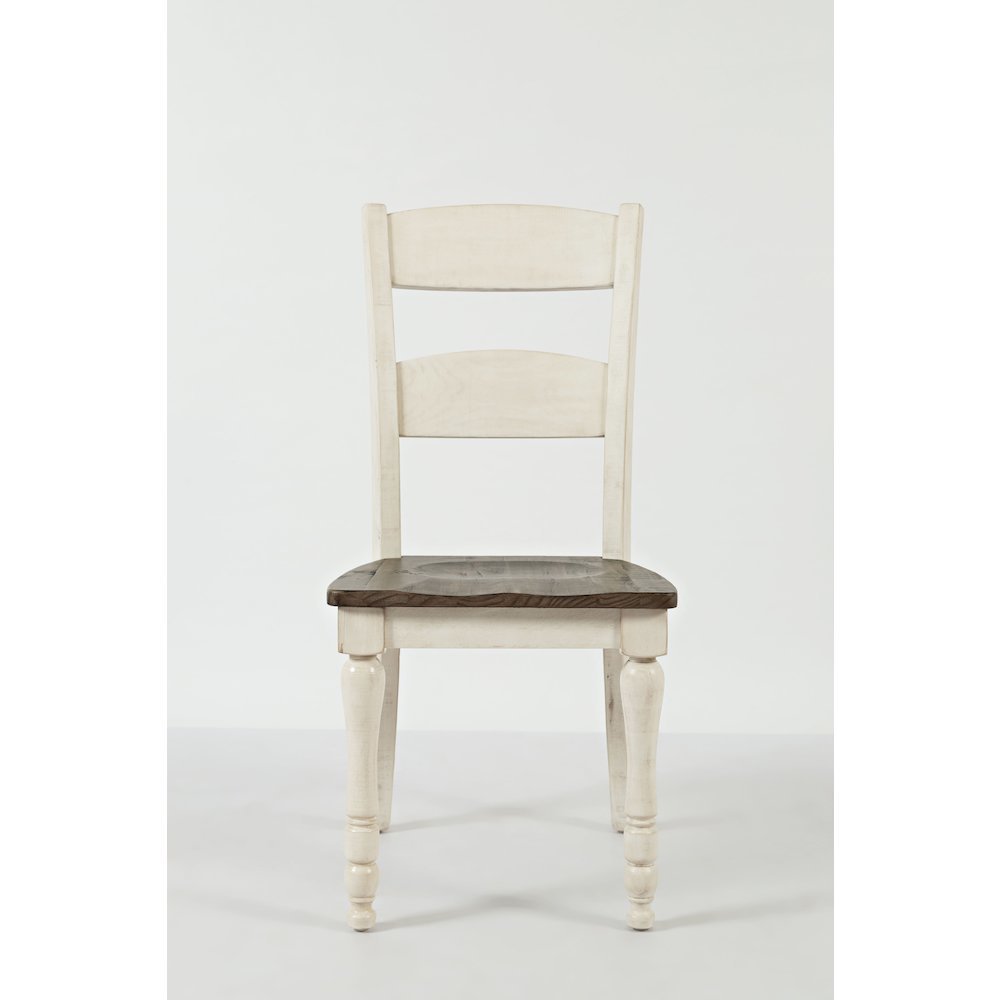 White Pine Ladderback Dining Chairs Set of 2 with Sturdy Plywood Construction. Picture 3