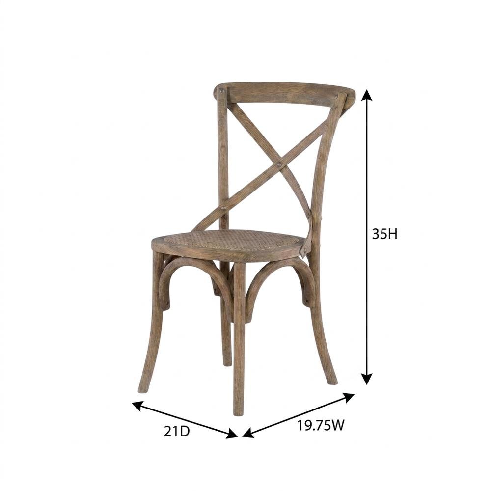 Gray Bentwood Dining Chairs with Elm Wood Finish, Comfortable Seat, Set of Two. Picture 7