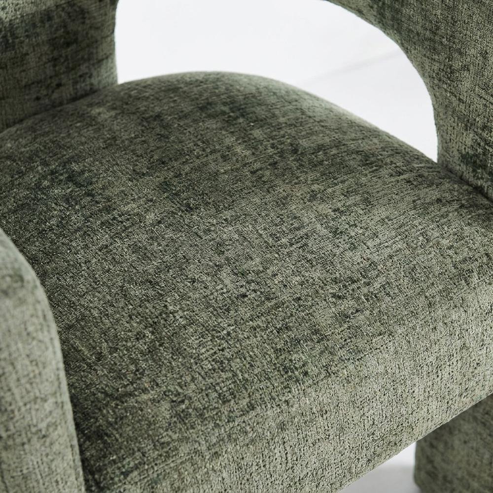 Jacquard Sculpture Accent Chair for Living Room or Bedroom, Forest. Picture 6