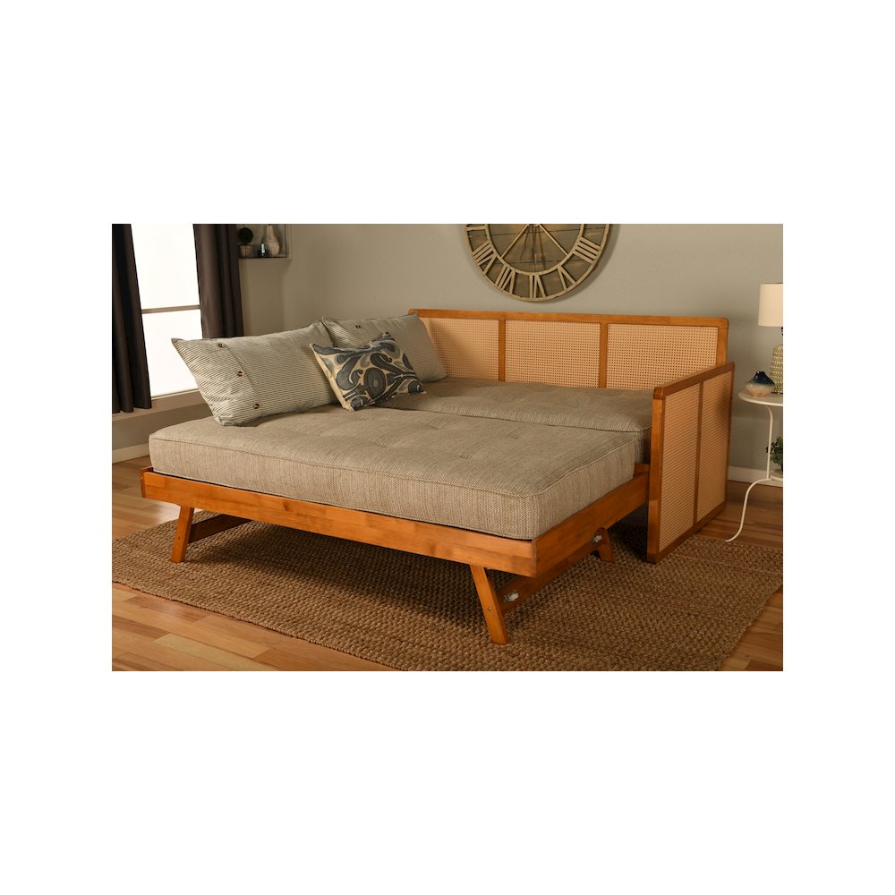 Abaco Daybed-Pop Up-Honey Finish-Taxi WoodSmoke Mattresses. Picture 3