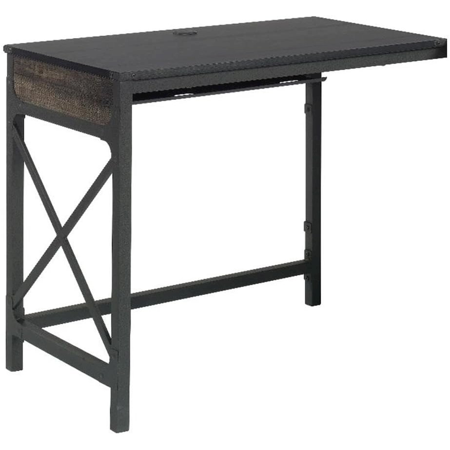 36" Commercial Desk Return in Carbon Oak. Picture 1
