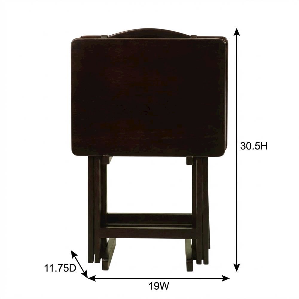 Espresso, Tray Table, Removable Tray Top, Quality Build. Picture 7
