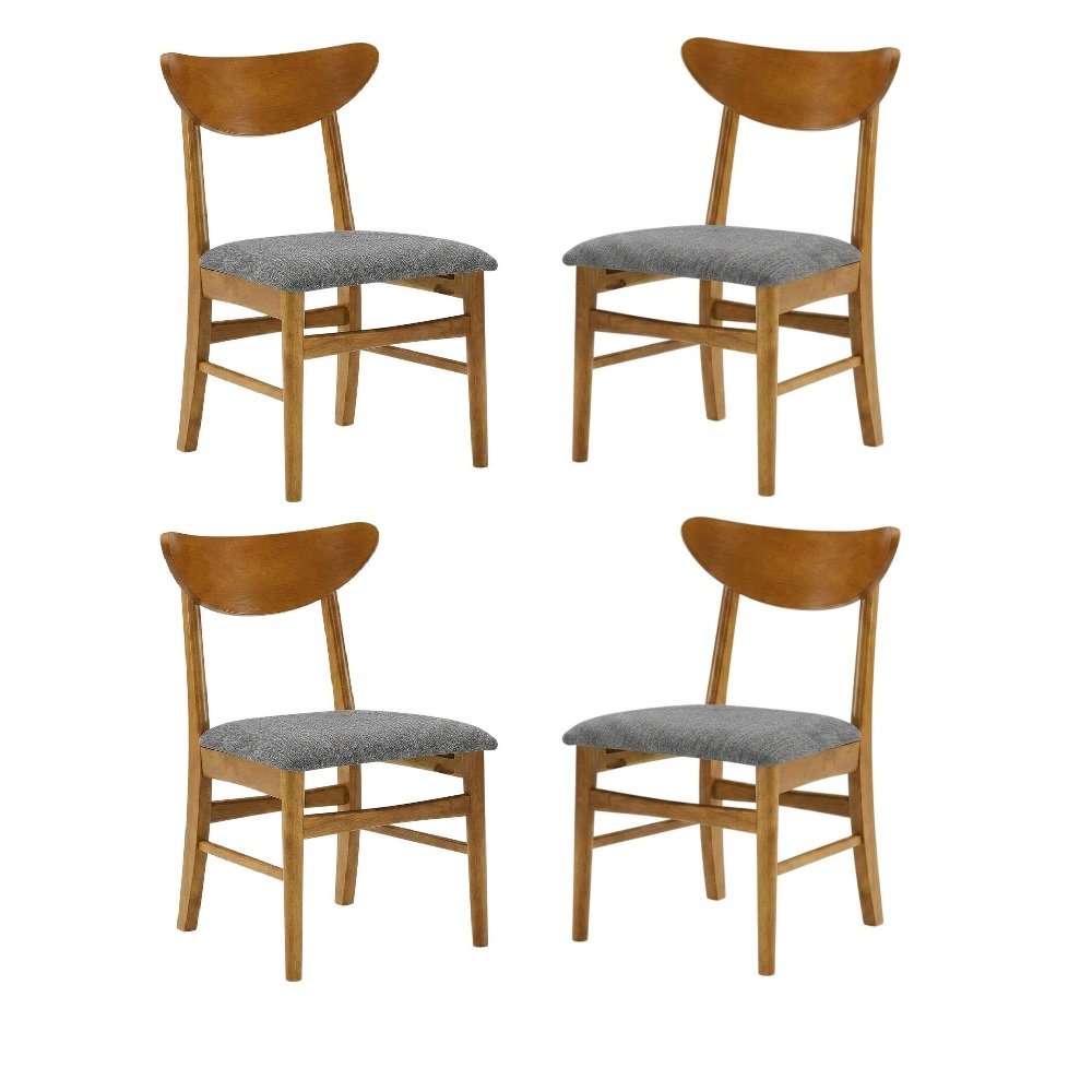 Wood Dining Chairs Set with Cushioned Seats and Sturdy Frame, 4-Piece. Picture 1